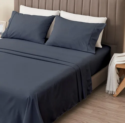 Miniatura 14 de Great Bay Home Juego de sábanas de microfibra tamaño King - Decoración Lodge juego de sábanas de cama de 4 piezas - Ropa de cama de microfibra 10