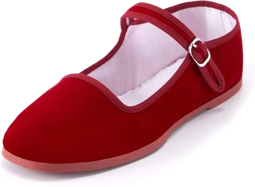SAEEKO Zapatos clásicos de China para mujer, zapatos casuales de muñeca de China, algodón Mary Janes, Zapatos chinos de Tai Chi, zapatillas de
