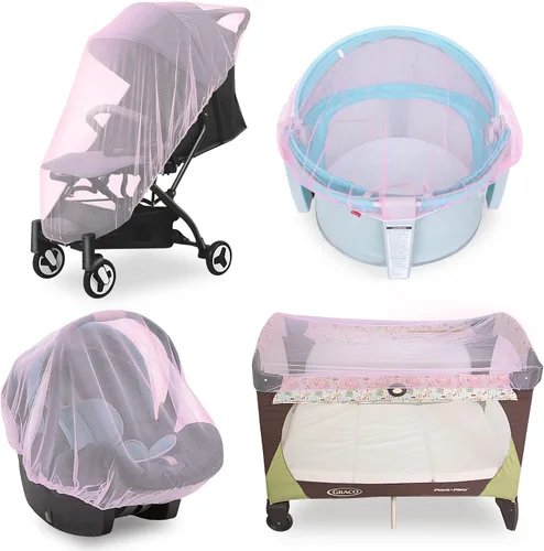 Miniatura 8 de Mosquitera de bebé para cochecito, red de insectos reutilizable para cochecito, corrales, Pack N Plays y mini cuna portátil, portátil y duradera