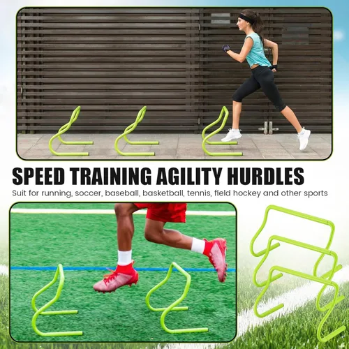 Miniatura 6 de Seenelling 16 unidades de 12 pulgadas de velocidad de entrenamiento de agilidad obstáculos de gran tamaño desmontable agilidad obstáculos juego