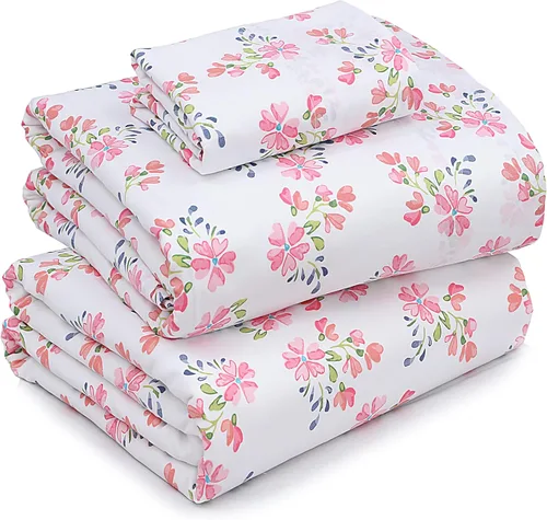 Miniatura 105 de RUVANTI Juego de sábanas divididas tamaño King de 100 % algodón para cama ajustable, 5 piezas, ropa de cama de tejido de percal suave y Guisante