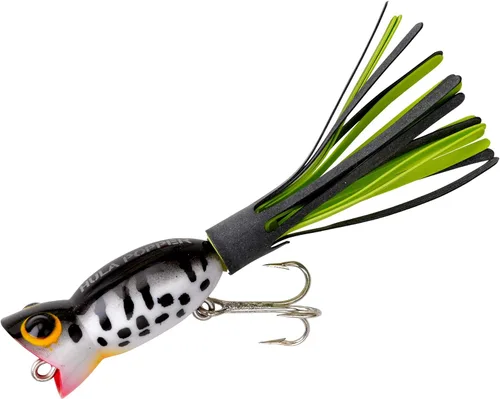 Miniatura 6 de Arbogast Hula Popper - Señuelo de pesca para lubina de agua superficial Vientre blanco de rana