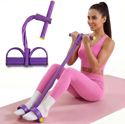Miniatura 10 de Pedal Resistance Bands with Handles, Upgrade Multi Function Pedal Training Band, 6-Tubes Natural Rubber Foot Pedal Resistance, Fitness Bands for