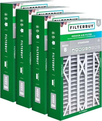 Miniatura 28 de Filterbuy Filtro de aire MERV 8 Essential Dust & Allergy Defense de 10 x 17 x 2 pulgadas (paquete de 4), filtros exteriores plisados electrostáticos