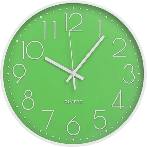 Miniatura 19 de Reloj de pared sin tictac, silencioso, moderno, simple, redondo, decoración, reloj de pared de cuarzo con esfera estereoscópica para el hogar