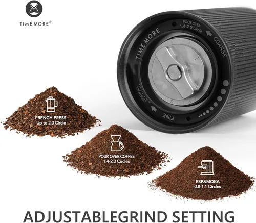 Miniatura 4 de TIMEMORE Chestnut C3 ESP Pro - Molinillo de café manual, molinillo de café manual S2C de acero inoxidable con mango plegable, ajuste de molienda