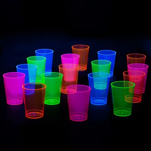 Miniatura 5 de Party Essentials - Copas de fiesta y vasos altos, de plástico duro, capacidad de 10 onzas, Variado neón