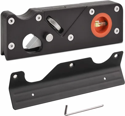 Miniatura 9 de Plano de esquina de borde de carpintería con localizador auxiliar, plano de mano adecuado para recorte rápido de madera (W/4cuters)