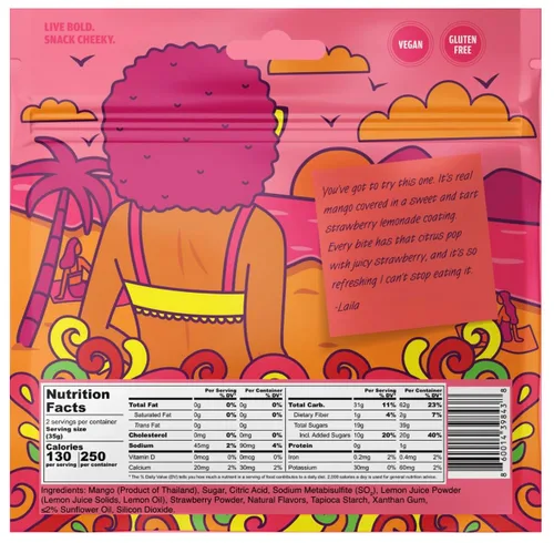 Miniatura 3 de Chici Mama Paquete Inicial de Mordeduras de Mango Gomoso – Electric Cherry Cola, Strawberry Lemonade y Blue Raspberry Limeade Hecho con Mango Real