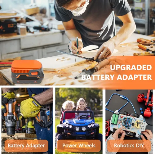 Miniatura 5 de Adaptador Power Wheel DIY para batería Ridgid AEG de 18 V, conector de potencia de base para coche de juguete Rc, camión, bicicleta eléctrica