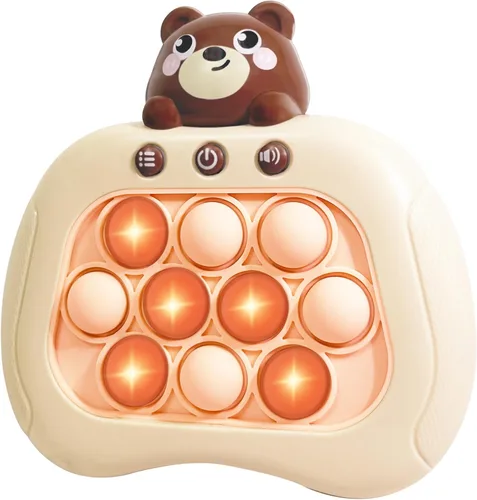 Miniatura 10 de Intoypad Pop The Target! Máquina de juego de mano de empuje de velocidad: un divertido juego multijugador para la familia. Juguete sensorial Fidget