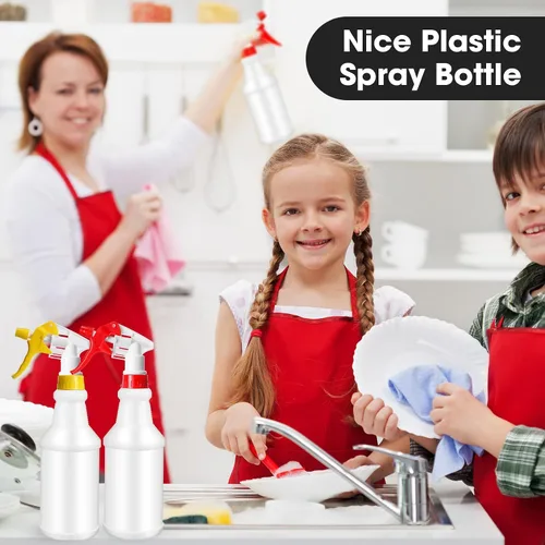 Miniatura 6 de Eccliy 12 Piezas Botellas Rociadoras de Plástico de 16 Oz, Pulverizador Reutilizable Vacío Ajustable para Limpieza, Plantación, Agua, Baño y Cocina