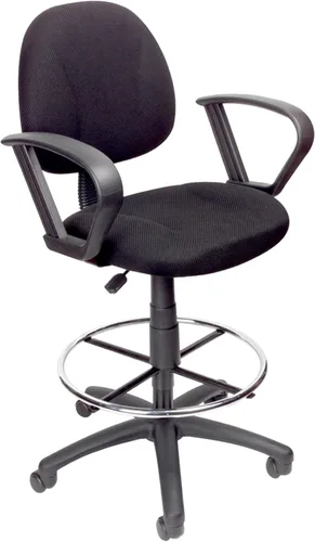 Silla de escritorio ergonómica de Boss Office Products sin posabrazos, color azul, Tela Metal, Negro