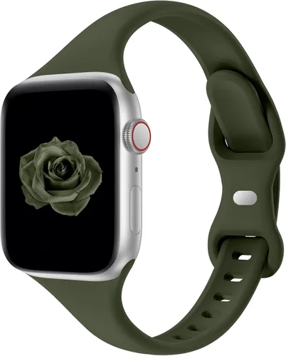 Miniatura 11 de Acrbiutu - Correas compatibles con Apple Watch de 38, 40, 41, 42, 44, 45, 46 y 49 mm, delgada, de silicona, para iWatch serie Ultra, 10, 9, 8, 7, 6