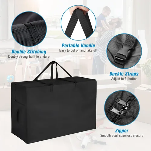 Miniatura 5 de Bolsas de almacenamiento plegables para colchón, funda de colchón de espuma viscoelástica triple, bolsa de transporte portátil para colchones de 4