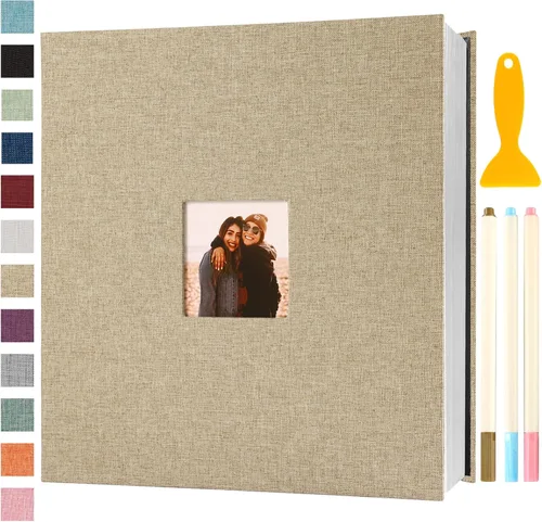 Miniatura 7 de Álbum de fotos autoadhesivo con páginas adhesivas, álbumes de fotos magnéticos para fotos de 4x6, 5x7, 8x10, libros con páginas adhesivas para bebé