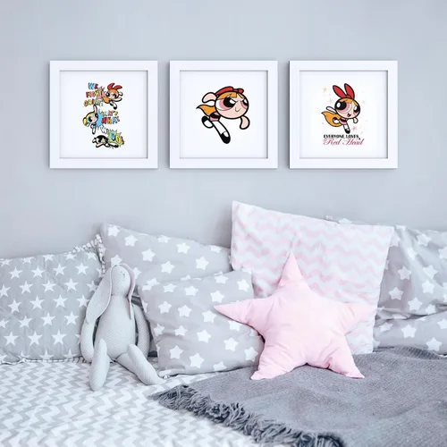 Miniatura 2 de Trends International Gallery Pops Cartoon Network The Powerpuff Girls - Paquete de arte de pared de flores (paquete de 3)