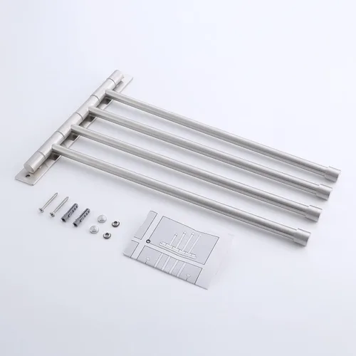 Miniatura 7 de Toallero KES A2102C con 4 barras y soporte de pared, de acero inoxidable, Marrón, SYNCHKG056472 acabado cepillado