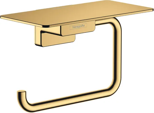 Miniatura 11 de hansgrohe AddStoris 41772670 - Soporte para papel higiénico con estante en color negro mate