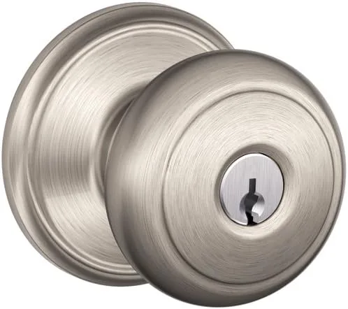 Miniatura 56 de Schlage F10 AND 716 ADD - Pomo Andover con moldura Addison, cerradura de paso para pasillos y armarios, bronce envejecido