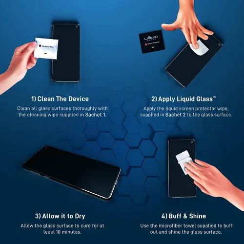 Miniatura 4 de LIQUID GLASS Protector de Pantalla Líquido Resistente a Arañazos y Roturas Protección Nano para Todos los Teléfonos Tabletas Relojes Inteligentes