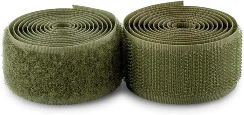 Miniatura 8 de Cinta de gancho y bucle de 4 pulgadas de ancho, verde follaje, para coser, no adhesiva, de 1 yarda de largo, cinta de gancho y bucle de nylon verde