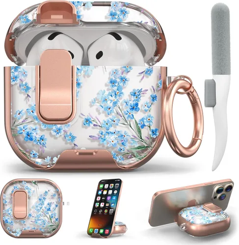 Miniatura 13 de Maxjoy Funda para AirPods 4, funda transparente para AirPod de 4ª generación, funda protectora suave y linda flor para AirPod 4 para mujeres