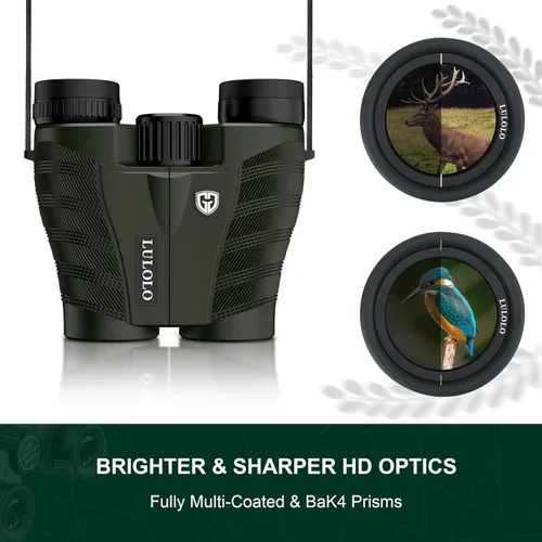 Miniatura 2 de Binoculares HD compactos de 12 x 30 para adultos de alta potencia - Binoculares de vista amplia con visión clara de poca luz - Binoculares super