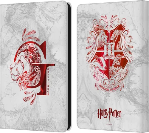 Miniatura 31 de Head Case Designs Funda de piel con licencia oficial de Harry Potter Gryffindor Aguamenti Deathly Hallows IX compatible con Kindle Paperwhite 1/2/3