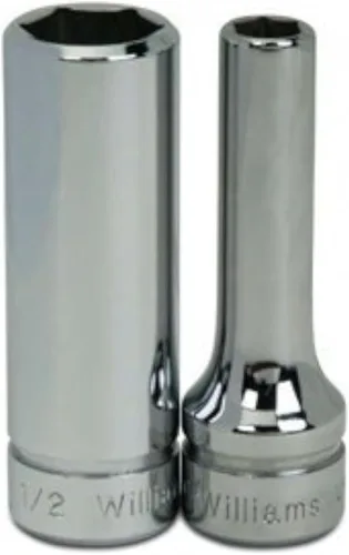 Miniatura 17 de Williams JHWBMD-624 SUPERTORQUE - Llave de vaso de 3/8 pulgadas, 6 puntos, profundidad métrica, tamaño 24mm, acabado cromado de alto brillo