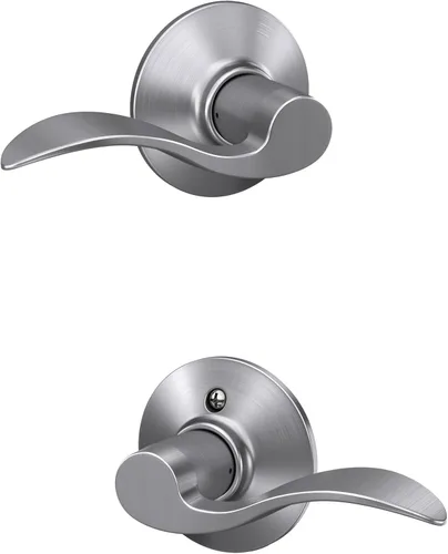 Miniatura 107 de SCHLAGE - Manija de puerta Accent con cerradura de paso libre para pasillo y armario en bronce antiguo - F10 ACC 716 Bronce Envejecido