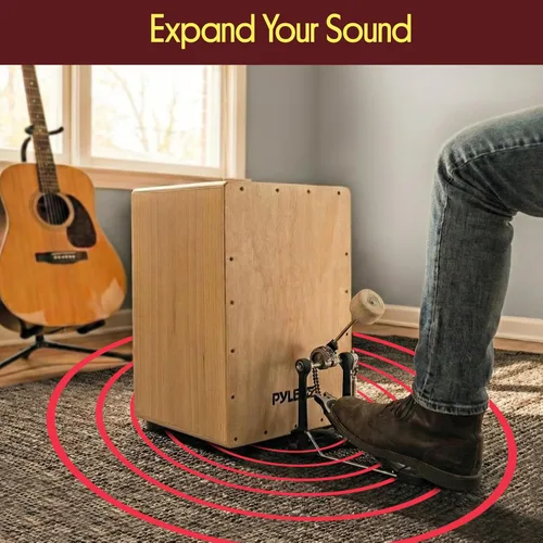 Miniatura 7 de Pyle Caja de percusión de madera de cajón, con cuerdas internas de guitarra, tamaño completo, 12.0 x 12.0 x 18.0 pulgadas (PCJD18)