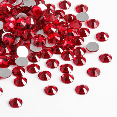 Miniatura 13 de Beadsland 2880 piezas de diamantes de imitación de cristal con reverso plano, gemas redondas para decoración de uñas y manualidades, cristal, SS16
