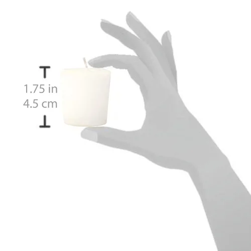 Miniatura 3 de Aroma Naturals Velas votivas con aceite esencial de clavo de naranja y canela, aroma blanco, perla de la paz, 5.5 x 3.75 x 2 pulgadas (paquete de 6)