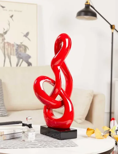 Miniatura 5 de Decoración moderna para el hogar, escultura de clave aguda, piano, estatua musical, centro de mesa, arte para sala de estar, dormitorio, rojo, 23