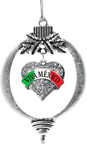Miniatura 84 de Inspired Silver - Red Merry - Adorno de Navidad plateado - Adorno de árbol de Navidad con dije de corazón con circonita cúbica - Decoración colgante