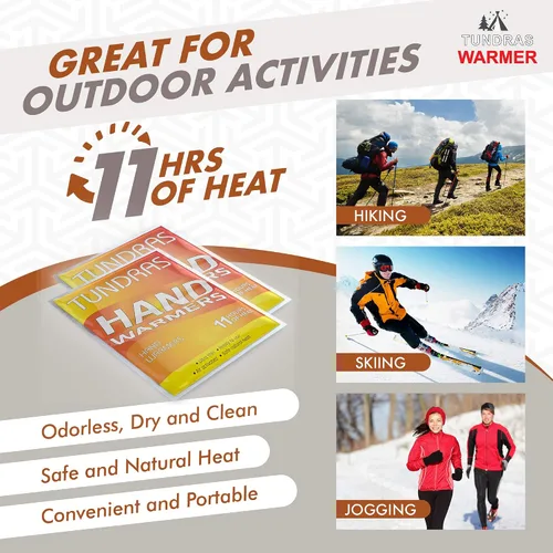 Miniatura 2 de Calentadores de manos calientes, paquete de calor – 80 unidades – 11 horas de larga duración, natural, seguro e inodoro, paquete de calor activado