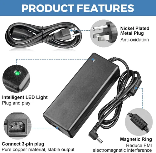 Miniatura 4 de Adaptador de fuente de alimentación de 12V 10A 120W Convertidor de CA a CC 100-240V a CC 12 voltios 10Amp Transformador de potencia de conmutación