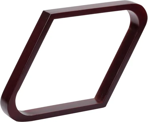GSE Games & Sports Expert Triángulo de Billar de Madera Maciza para 8 Bolas / Rombo para 9 Bolas, Porta Bolas de Billar para Bolas de Billar de Caoba