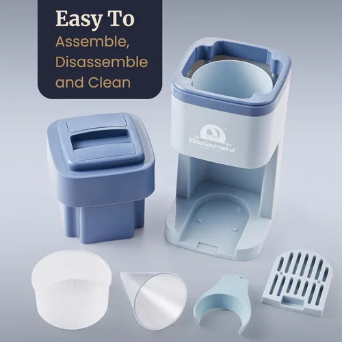 Miniatura 4 de Elite Gourmet Máquina de Conos de Nieve y Hielo Raspado, ESI2215P, Granizados Refrescantes, Margaritas, Bebidas Boba, Cono de Nieve y Soporte