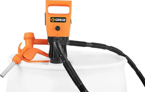 Miniatura 3 de Groz Bomba de tambor eléctrica de 12 V CC para tambores de 55 galones y bolsas IBC, flujo de 4.86 GPM, tubo telescópico ajustable de 33.5-49