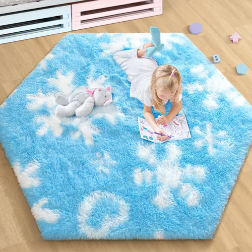 Miniatura 83 de EVOIONOS - Alfombra redonda gris para dormitorio, 5x5 pies; alfombras circulares suaves y esponjosas para sala de estar, alfombras de felpa peludas