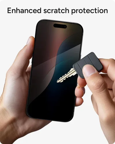 Miniatura 5 de ZAGG Glass Elite - Protector de pantalla de privacidad para iPhone 16 Pro - Filtro de privacidad de 2 vías, vidrio templado ultra resistente, 5