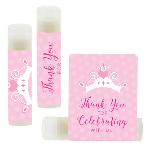 Miniatura 9 de Andaz Press Bálsamo labial para fiesta de cumpleaños, agradecimiento por celebrarnos con nosotros, animales del bosque, zorro y ciervo, paquete