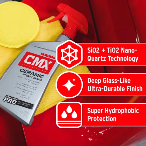 Miniatura 3 de Mothers CMX Revestimiento en aerosol de cerámica, 24 onzas, protección avanzada de SiO2 + TiO2, fácil de usar, grado profesional, protección