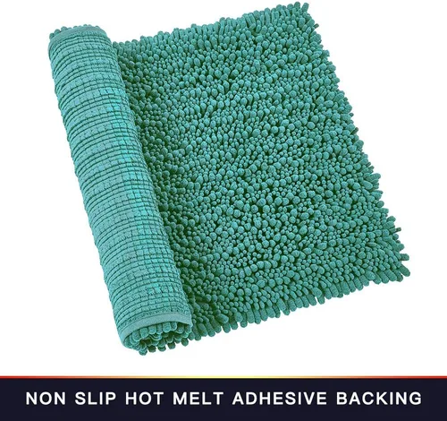 Miniatura 99 de Walensee Alfombra de baño antideslizante (24x17 pulgadas, rosa polvoriento) absorbente de agua, súper suave, lanuda de felpilla, lavable a máquina