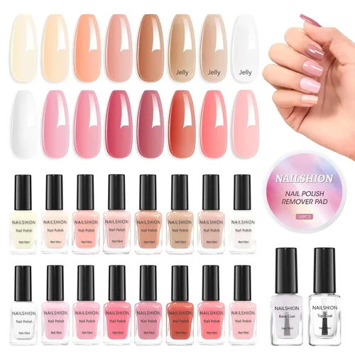 Miniatura 13 de Capa base y capa superior, esmalte de uñas regular transparente, rico en calcio VE secado rápido al aire fortalecimiento de uñas, sin gel, 2 piezas