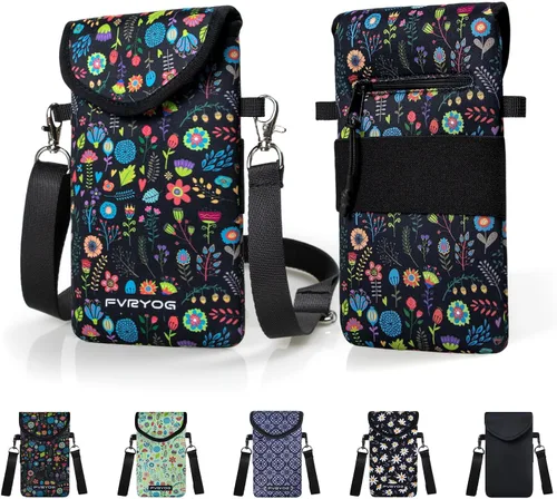 Funda Bolsa Estuche de Neopreno para Teléfono para Hombres y Mujeres con Correa Cruzada/Cordón para el Cuello para Samsung S25+, S24 Fundas para