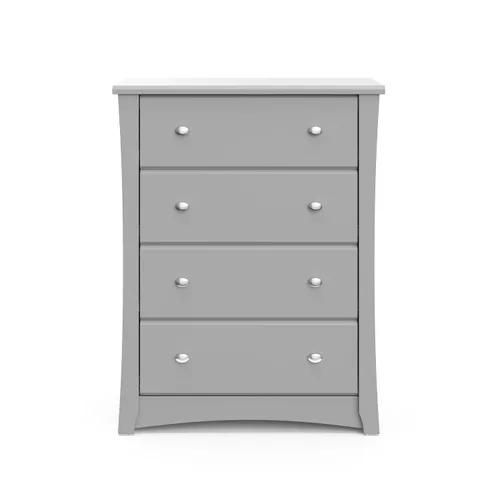 Miniatura 13 de Storkcraft Crescent Cajonera de 4 Cajones (Gris Guijarro) – Certificado GREENGUARD Gold, Cajonera Fácil de Combinar para Dormitorio de Niños y Gris