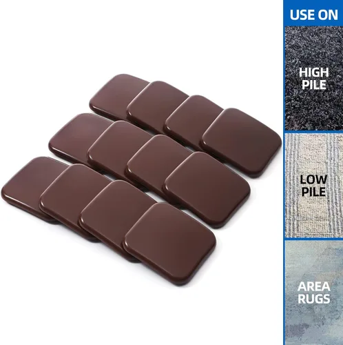 Miniatura 4 de Deslizadores de muebles, 12 piezas cuadradas de 3 pulgadas para muebles móviles, deslizadores de alfombras para mover muebles, mudanzas de muebles